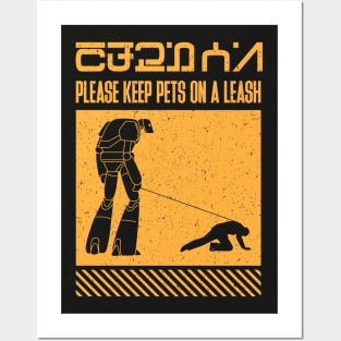 robots please keep your human pets on a leash Posters and Art